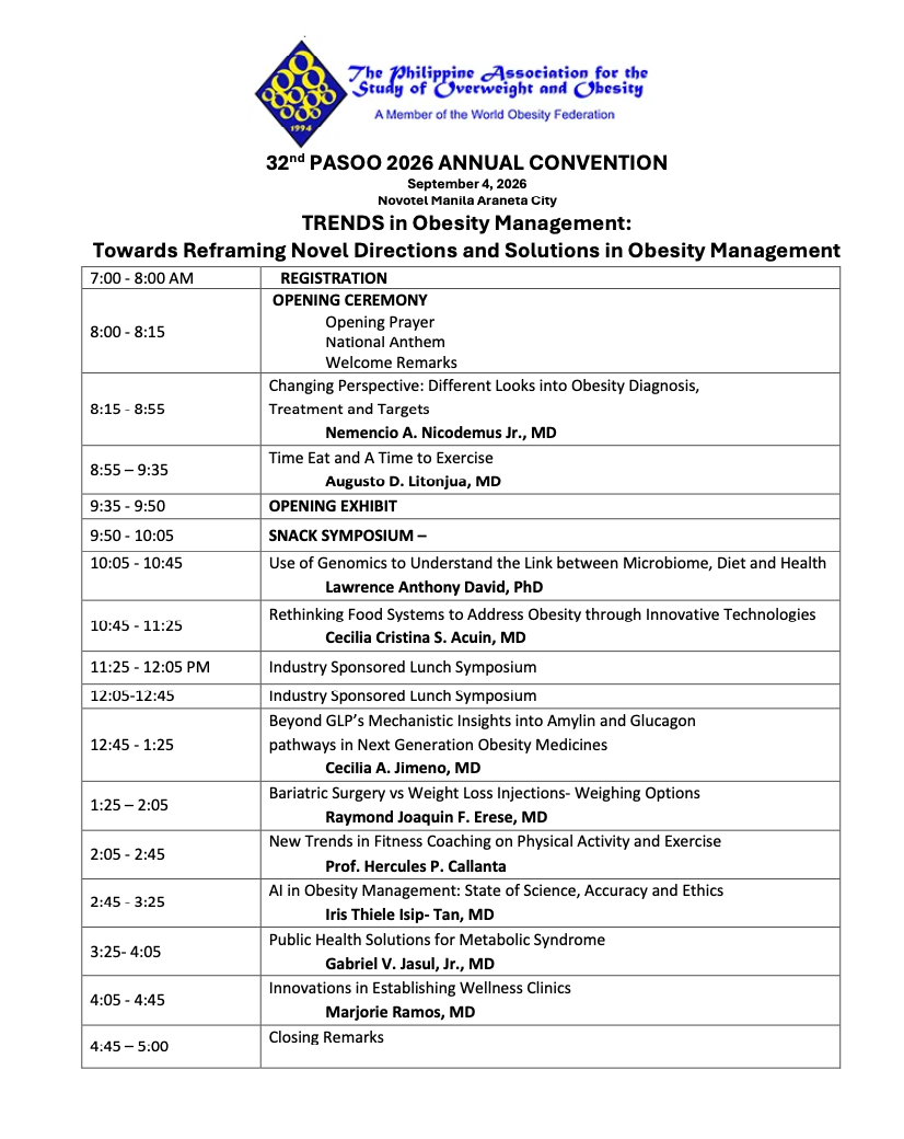 32nd Annual Convention Program PASOO